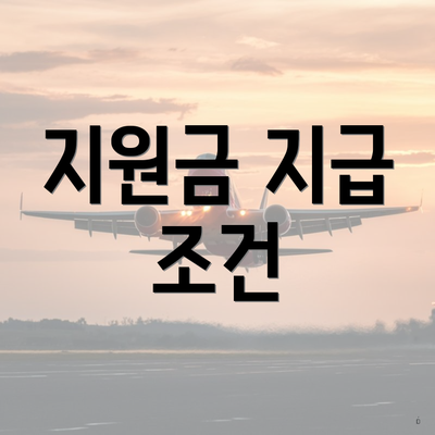 지원금 지급 조건