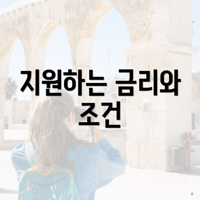 지원하는 금리와 조건