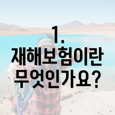 1. 재해보험이란 무엇인가요?