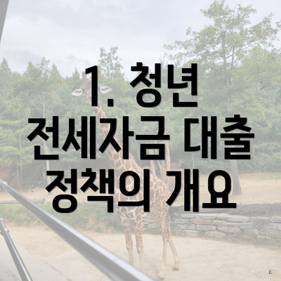1. 청년 전세자금 대출 정책의 개요