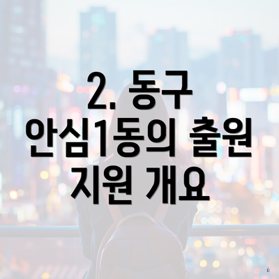 2. 동구 안심1동의 출원 지원 개요