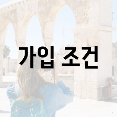 가입 조건