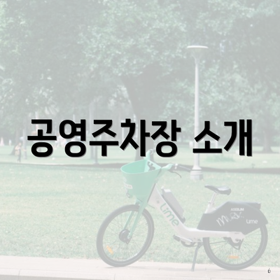 공영주차장 소개