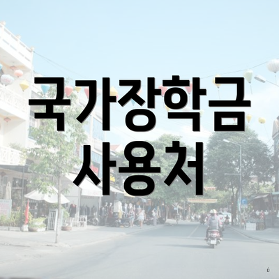 국가장학금 사용처