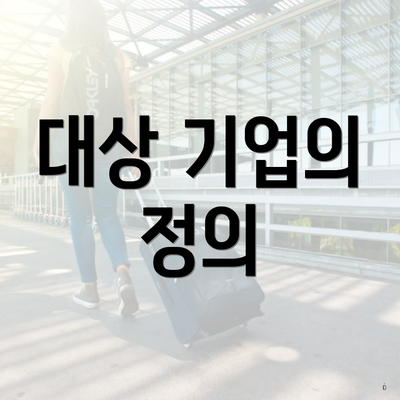 대상 기업의 정의