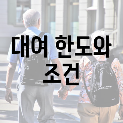대여 한도와 조건
