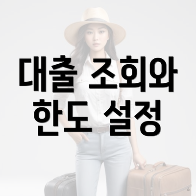 대출 조회와 한도 설정