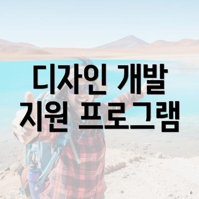 디자인 개발 지원 프로그램