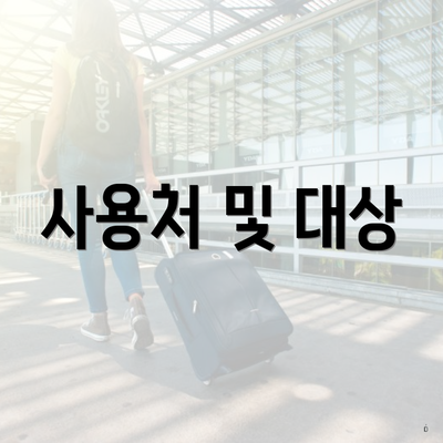 사용처 및 대상