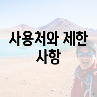 사용처와 제한 사항