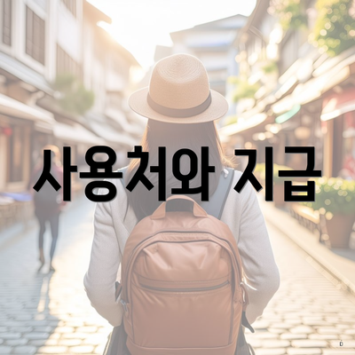사용처와 지급
