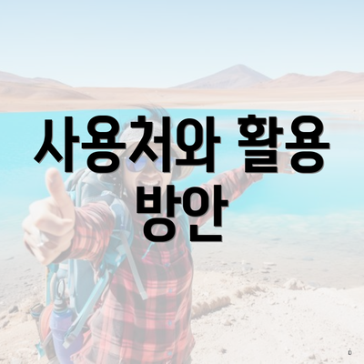 사용처와 활용 방안