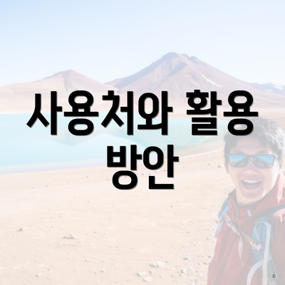사용처와 활용 방안