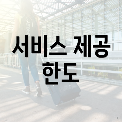 서비스 제공 한도