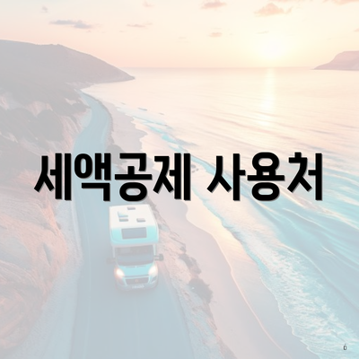 세액공제 사용처