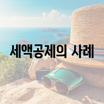세액공제의 사례