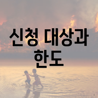 신청 대상과 한도