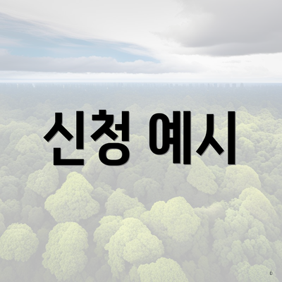 신청 예시
