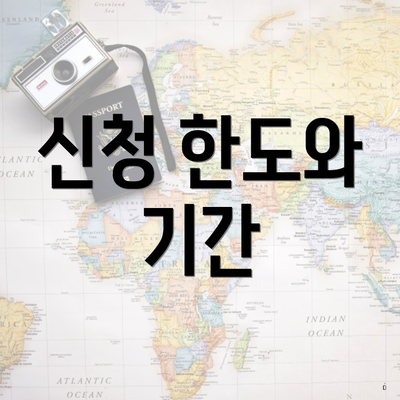 신청 한도와 기간