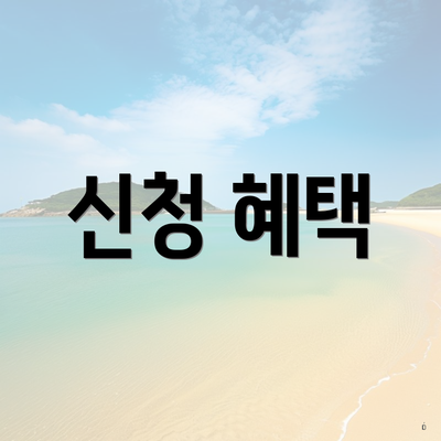 신청 혜택