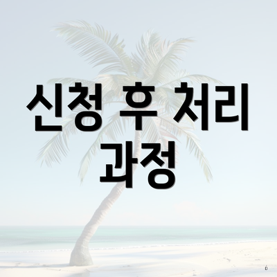 신청 후 처리 과정