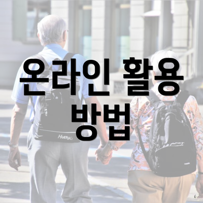 온라인 활용 방법