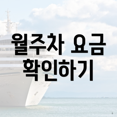 월주차 요금 확인하기