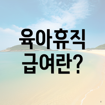육아휴직 급여란?
