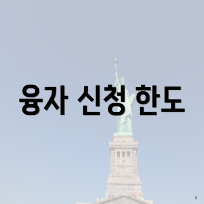 융자 신청 한도