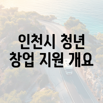 인천시 청년 창업 지원 개요