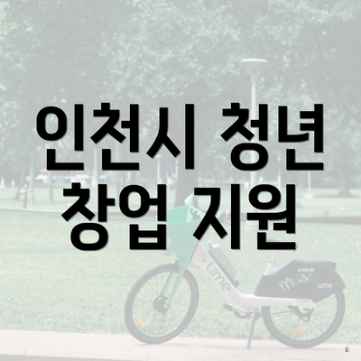 인천시 청년 창업 지원