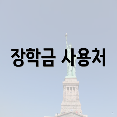 장학금 사용처