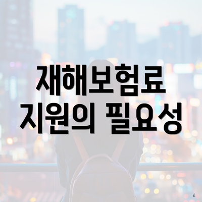 재해보험료 지원의 필요성
