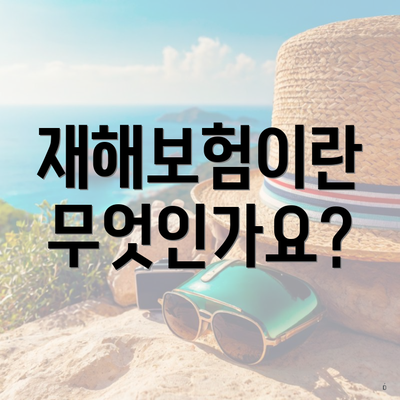 재해보험이란 무엇인가요?