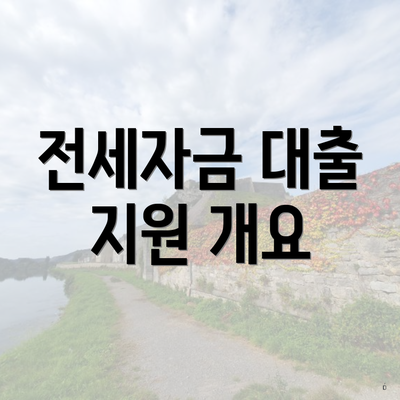 전세자금 대출 지원 개요