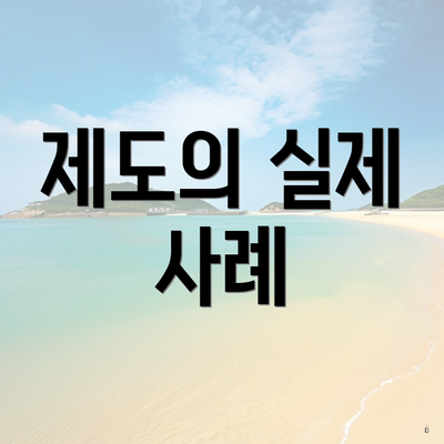 제도의 실제 사례