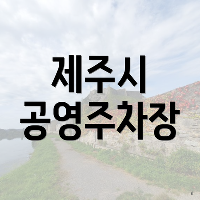 제주시 공영주차장