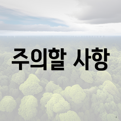 주의할 사항
