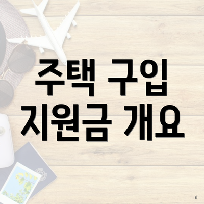 주택 구입 지원금 개요