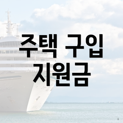 주택 구입 지원금