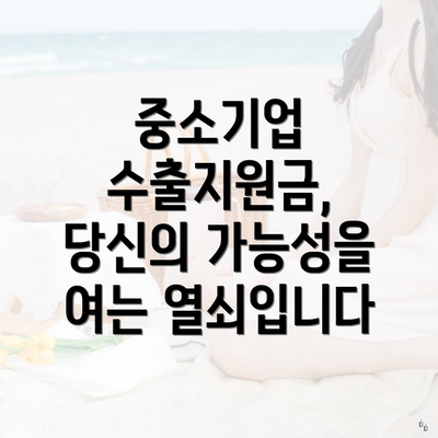 중소기업 수출지원금, 당신의 가능성을 여는 열쇠입니다