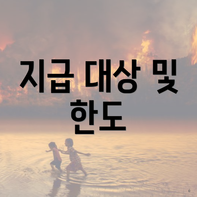 지급 대상 및 한도
