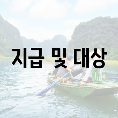 지급 및 대상
