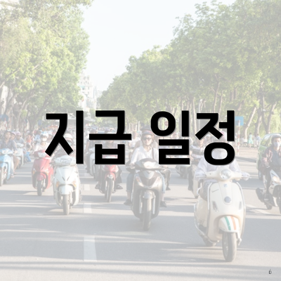 지급 일정