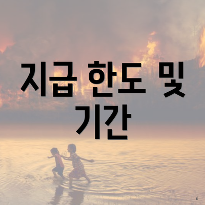 지급 한도 및 기간