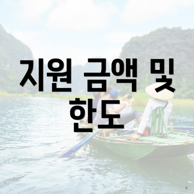 지원 금액 및 한도