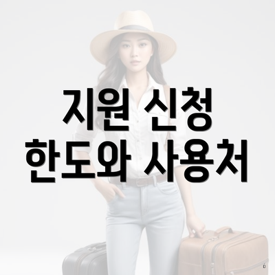 지원 신청 한도와 사용처