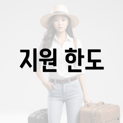 지원 한도