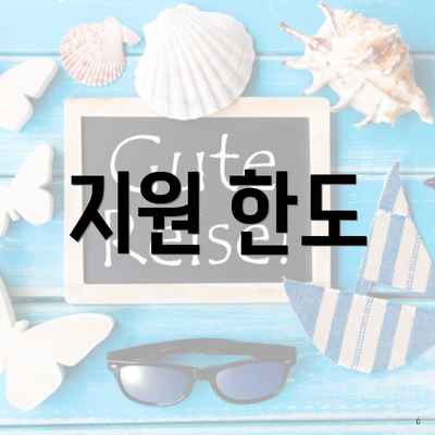 지원 한도
