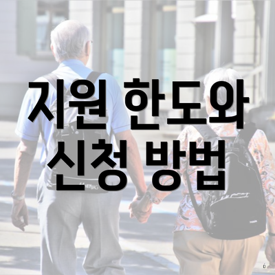 지원 한도와 신청 방법